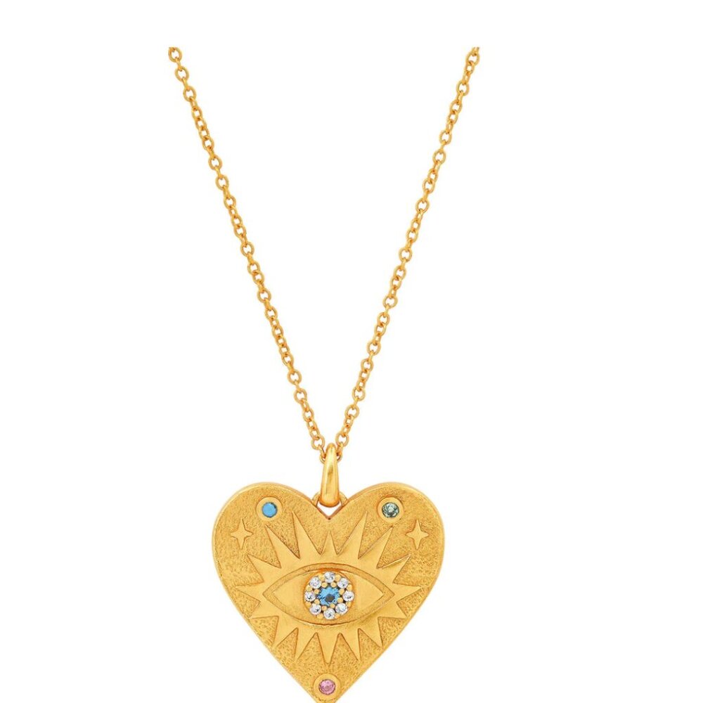 ✨ Tai Jewelry Gold Heart Evil Eye Necklace